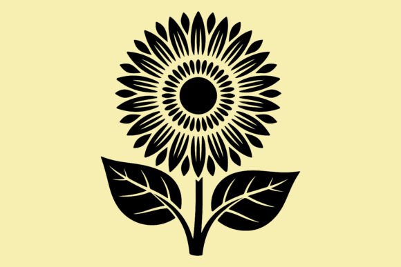 Bold Sunflower Vector Elements for Creative Projects