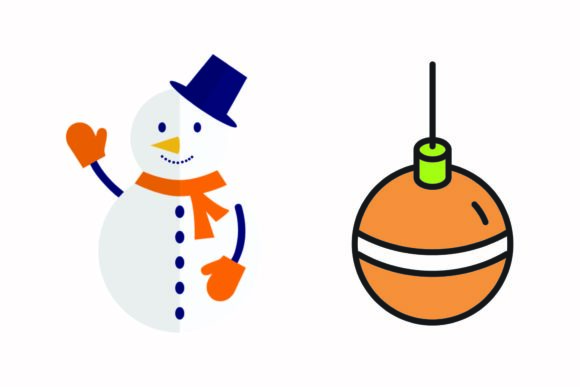 Christmas Snowman Decorative Ball Vector: Festive Design Assets