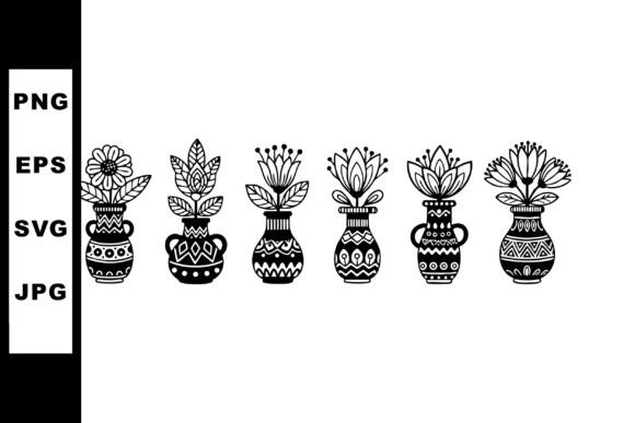 Decorative Black and White Flower Vases for Elegant Design