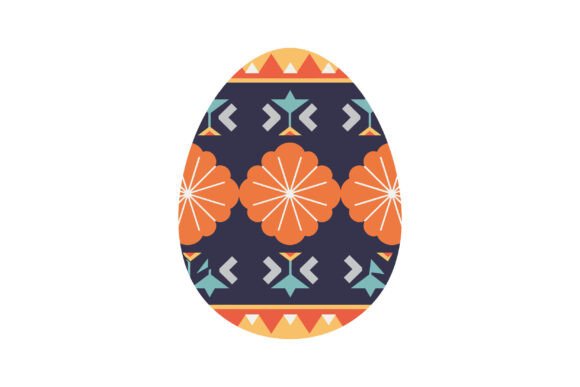 Decorative Easter Egg with Intricate Geo: A Designer's Festive Asset