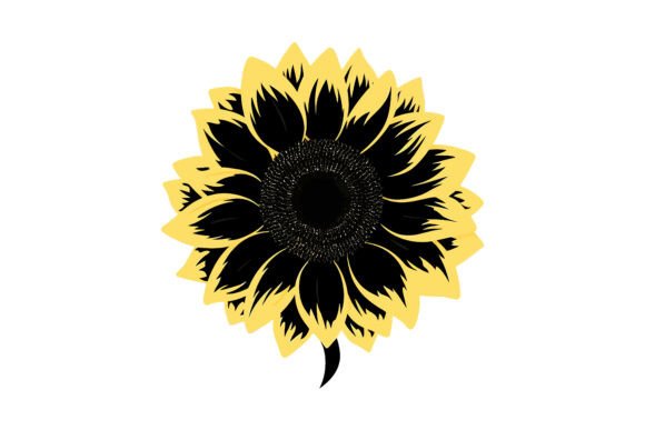 Decorative Sunflower Silhouette: Bring Bold, Natural Flair to Your Work