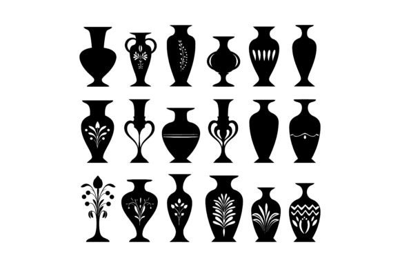 Decorative Vases Silhouette Design Set: A Toolkit for Modern Creators