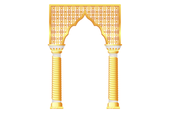 Decorative Vintage Arch. Golden Ornament: A Designer's Guide