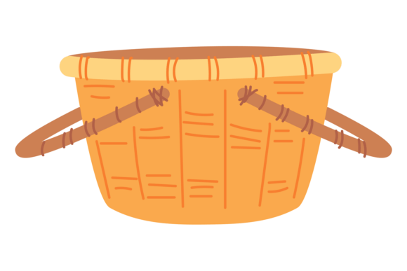 Decorative Wooden Basket. Picnic Season: A Font for Sun-Drenched Branding