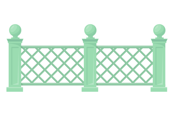 Decorative Wooden Park Fence: The Green Gard Display Font