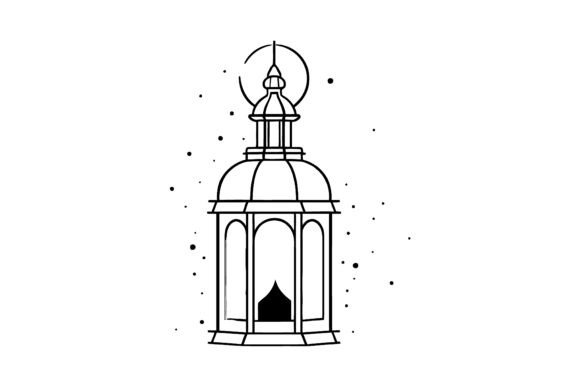 Elevate Your Designs with Decorative Lantern Silhouette
