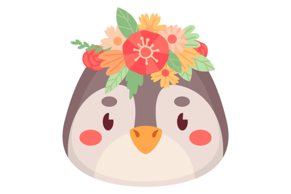 Exploring the Whimsical Charm of Pigeon Face with Decorative Flower Headd