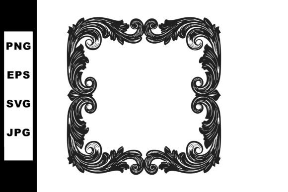 Ornate Vintage Black Decorative Frame Bo: Elevate Your Projects
