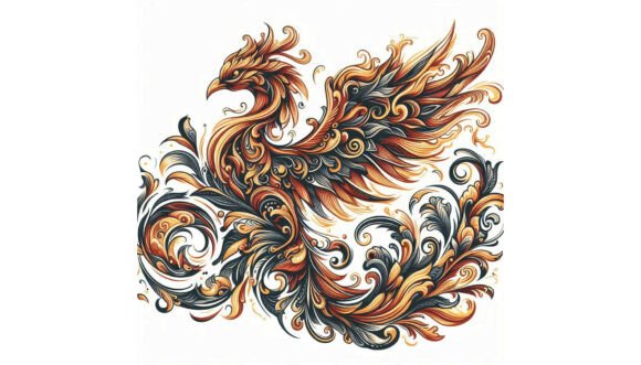 Unleashing the Fire: The Decorative Phoenix Design